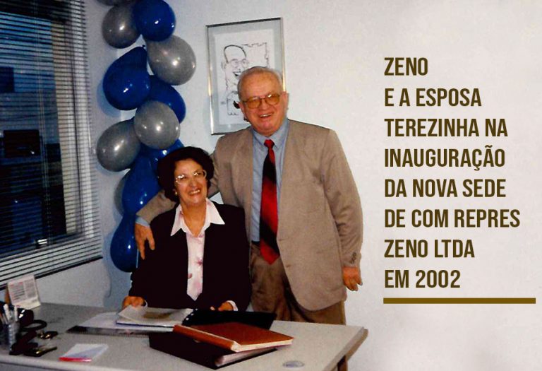 Foto histórica da Zeno Representações, mostrando um evento ou feira da empresa